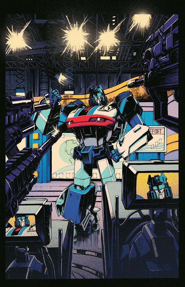 Optimus Prime Issue #8 Main Cover Art - Featuring Lineart And